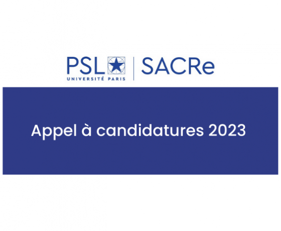 Appel à candidatures 2023 : SACRe