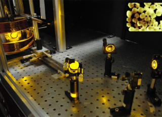 Vue d'une manip optique utilisée lors du projet NanOQTech, ©Philippe Goldner
