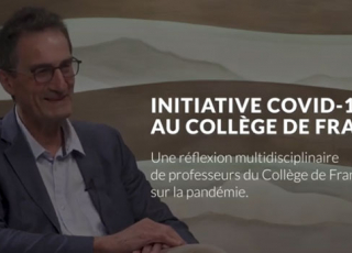 Philippe Sansonetti lors de son interview sur l'Initiative Covid-19 au Collège de France