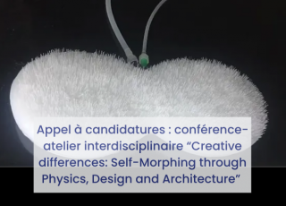 Appel à candidatures : conférence-atelier interdisciplinaire “Creative differences: Self-Morphing through Physics, Design and Architecture”
