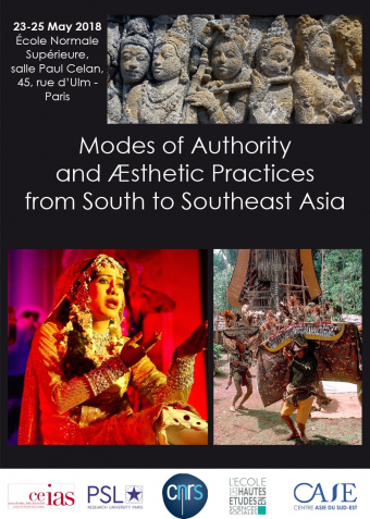 Affiche conférence "Modes of Authority and Æsthetic Practices from South to Southeast Asia"