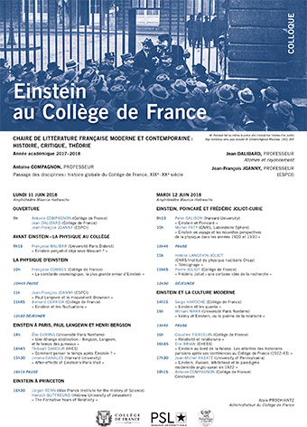 Einstein au Collège de France