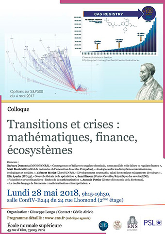 Transitions et crises : mathématiques, finance, écosystèmes à l'ens