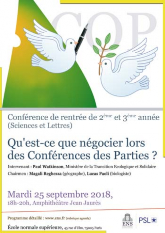 Conférence ENS le 25 septembre 2018