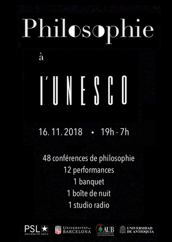 Flyer Nuit de la Philosophie UNESCO