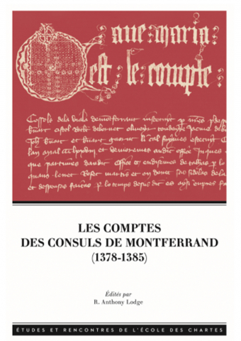 Couverture de l'ouvrage "Les comptes des consuls de Montferrand"